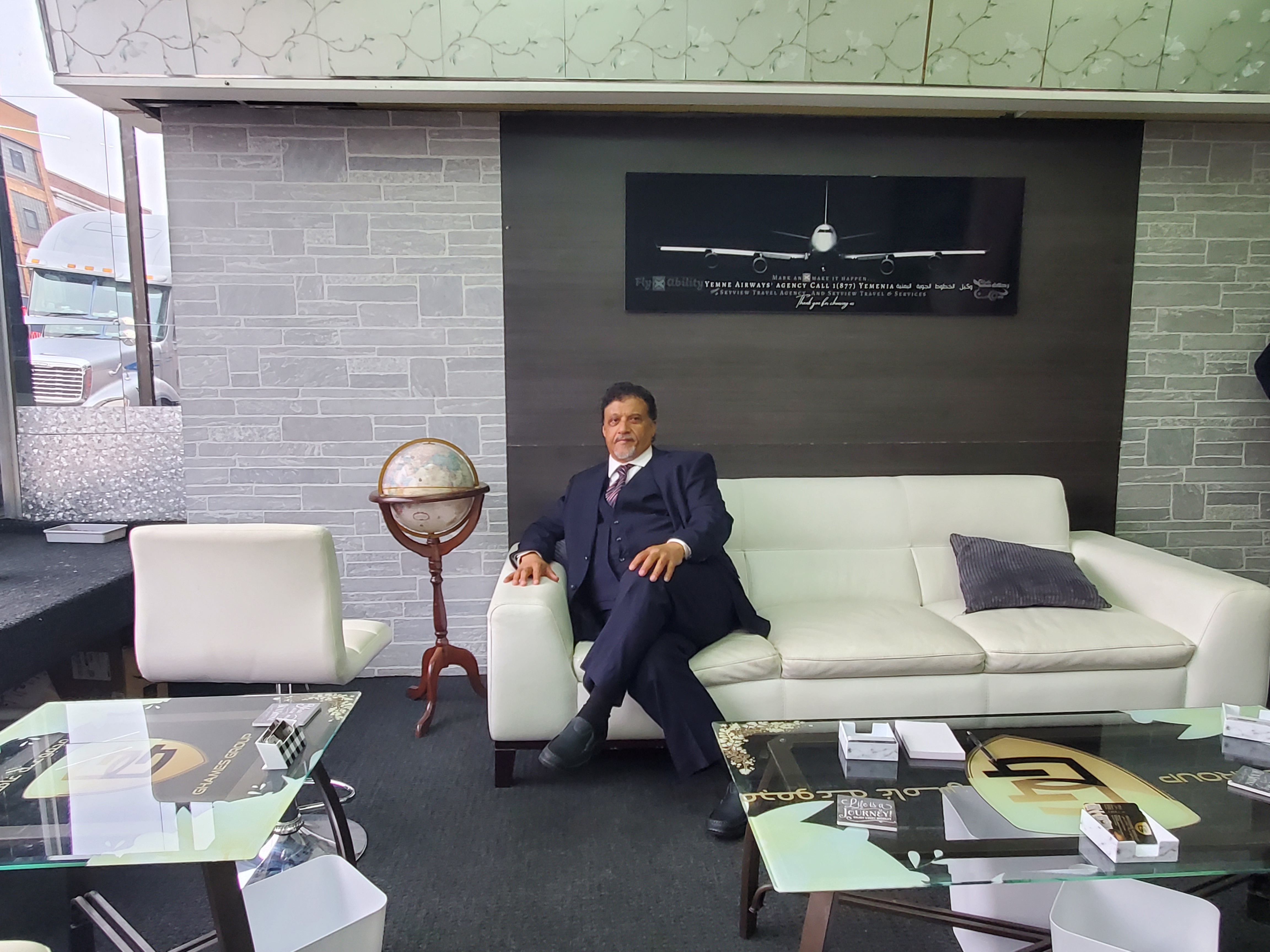 Owner Mohammad Ghames inside the FlyXability office in Hamtramck